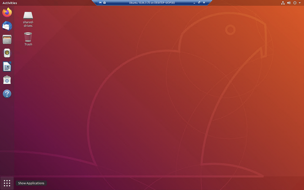 The default ubuntu desktop